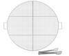 Fire Pit Grate 30 Inch Foldable Round Cooking Rack, Campfire BBQ Grill with Handle & Support Wire