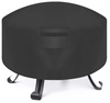 Firepit Covers Round for 68 inch Waterproof 600D Heavy Duty Outdoor Patio Fire Pit Cover Black with Drawstring Closure Dustproof