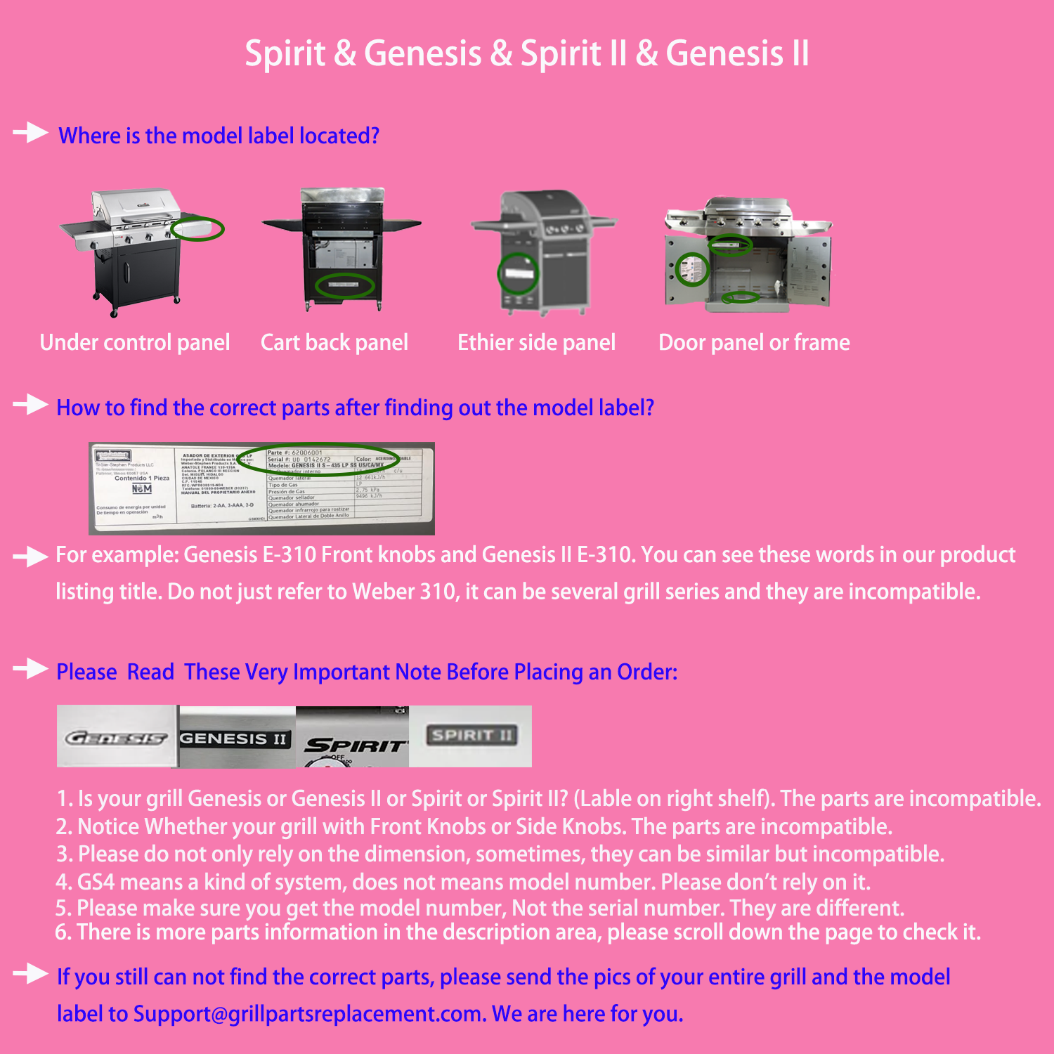 BBQ Rotisserie Kit for Weber Genesis 310 330 Spirit 310 330 Series Gas Grills Grill Accessories Up to 40 Pounds Capacity