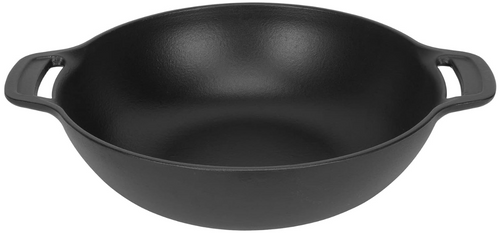Gourmet BBQ System Wok for Weber Cooking Grates, GS4 Spirit II & I 200/300 SER, Genesis II E-310, GBS II LX S-440, Summit, Any Weber GBS, Cast Iron