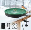 Heated Bird Bath for Outdoors Winter, 3 Easy Ways to Mount Detachable Bird Bath Bowl, 75W with Thermostatically Controlled for Garden Yard Patio Lawn