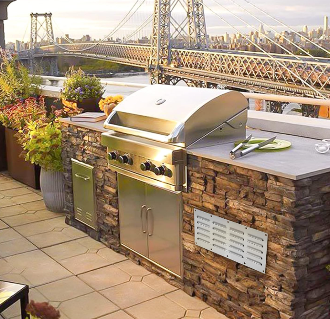 Stainless Steel Venting Panel for Grill, Outdoor Kitchen, Fire Pit, Fi ...