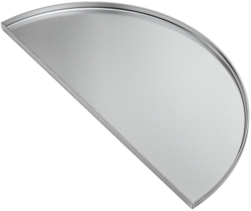 Universal Stainless Steel Griddle, 18" Half-Round Flat Top BBQ Cooking Griddle for Kamado Joe Ceramic Grills, Weber Kettle Grill, Outdoor Stoves