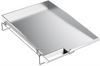 Universal Stainless Steel Side Burner Griddle, Flat Top Griddle Pan with Removable Rack and Raised Lip Edges for Most Gas Grills, 14.5" x 10"