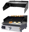 Universal Wind Guard Griddle Warming Rack Set for Griddle From 16" to 28" without Hood, for Blackstone 17“ and Other Griddle With Front Grease