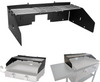 Universal Wind Screen Guard and Griddle Warming Rack Set for 22" to 28" Griddle Without Hood, Blackstone 22", 28", Other Griddle with Rear Grease