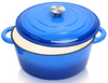 6 Quart Enameled Cast Iron Dutch Oven with Lid, Round Dutch Oven Pot Cookware with Dual Handles for Home, Kitchen, Oven Safe, Multipurpose, Blue