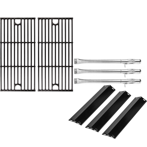 2Pcs Cooking Grates, Repair Kit for Pit Boss 1100 Pellet & Gas COMBO Smoker Grills, Grids, Heat Plates Shields, Burners for PB1100PSC2, PB1100SP