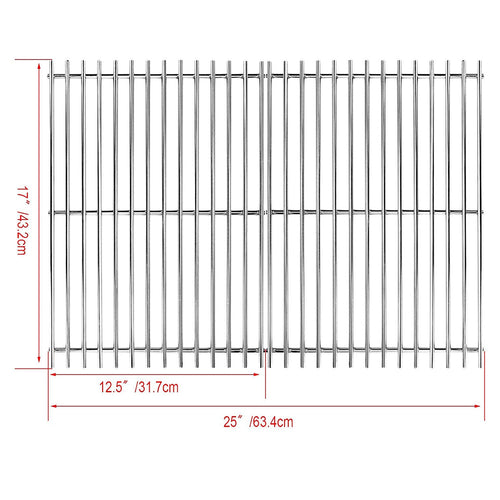 Grill Grates for Savor Pro GD4205S-M GD4210S-B1, 17" X 25", Grill Replacement Parts