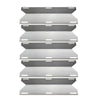 Grill Heat Plates fits Jenn-Air 720-0101, 720-0139, 720-0142, 720-0150, 720-0151, 740-0165, 750-0165 5 Burner Grills, 5 Pcs Parts 17 3/4'' x 6 3/8''