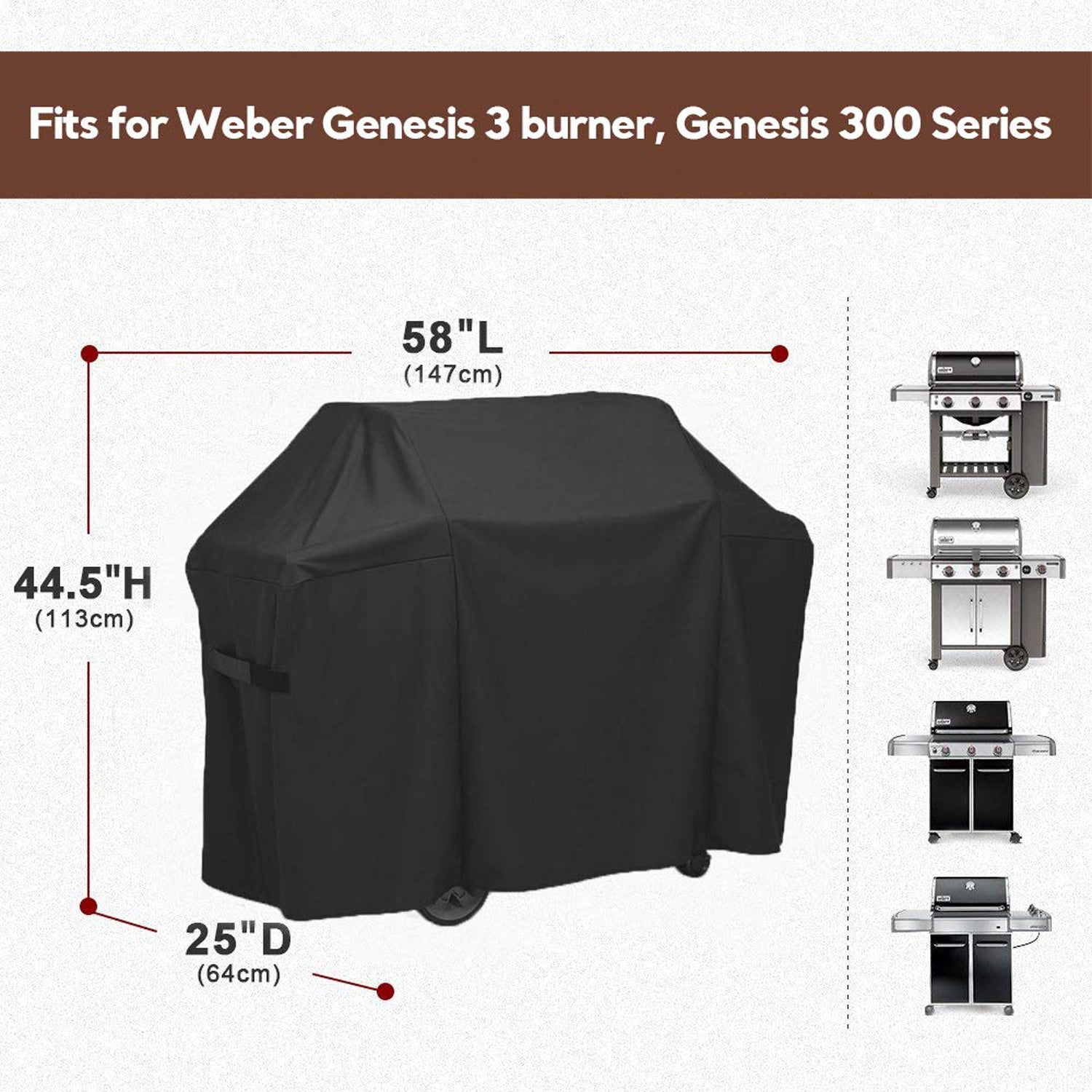 Premium Grill Cover 7130 for Weber Genesis II , Bu – GrillPartsReplacement - Online BBQ Parts Retailer