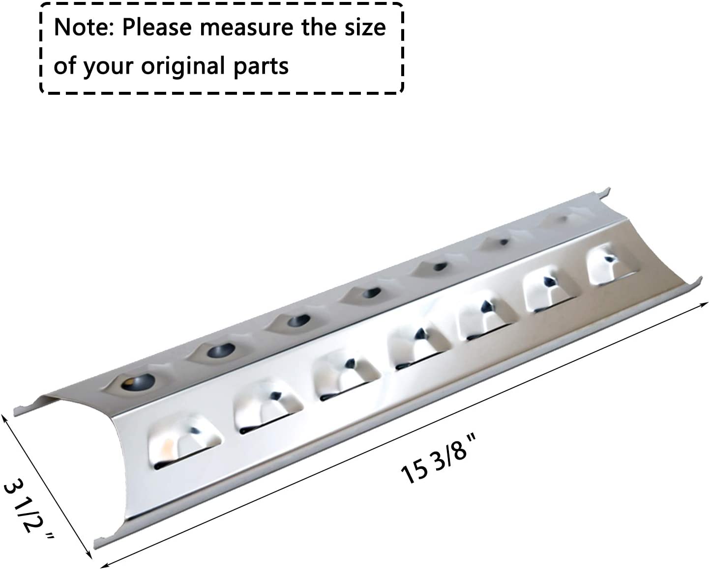 Master Forge 5 Gas Grill Replacement Parts – 5 Heat Plates & 5 Burners – Fits L3218, 3218LTN