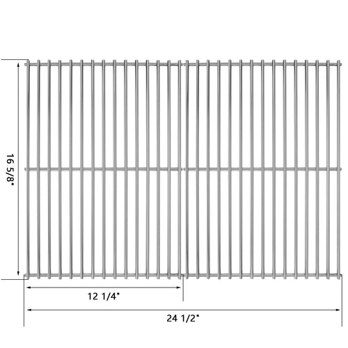 Cooking Grids Grates for Kenmore 16113 16115 415.16113 415.1611401 etc, 24 1/2" x 16 5/8", Stainless steel Replacement Parts