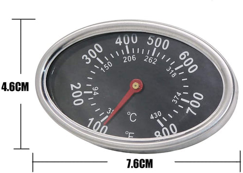 Temperature Gauge Heat Indicator Thermometer for Broil Chef Models 06695000 Gas Grills