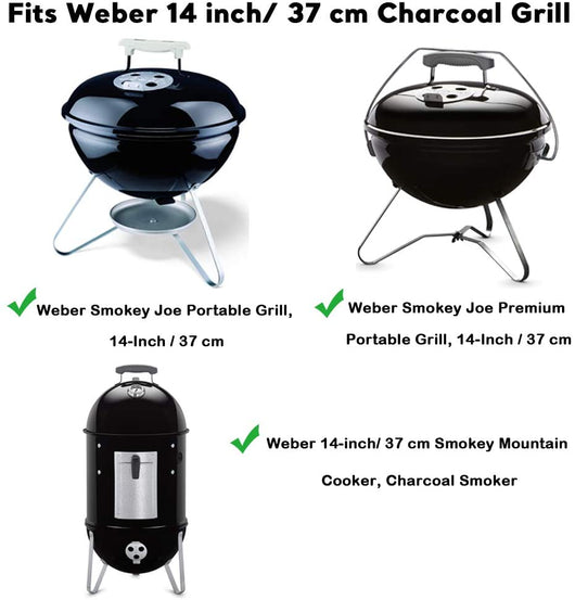 Charcoal Grill Grates, Chimney Starter for 14'' Weber Smokey