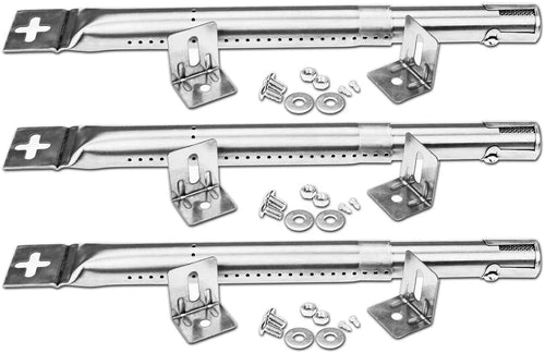 Adjustable Grill Burner from 12 to 17 1/2 inch fits Nexgrill 2-3 Burner Gas Grills, 3 Pack Stainless Steel Parts.