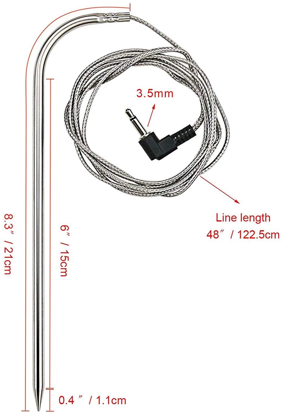 Meat Probe Part 3.5mm Plug Meat Probe for Pit Boss Pro Series 1100 Combo (PB1100PSC2 ...