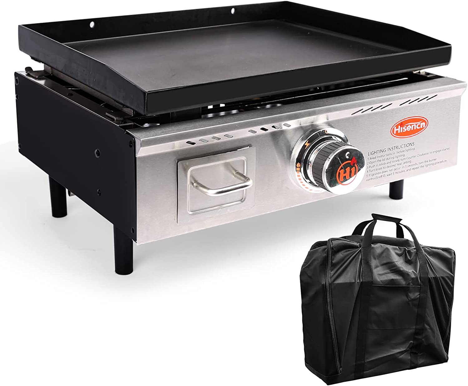 Camping Bbq Nonstick Griddle Plate For Gas Grill, 17 X 13 Carbon