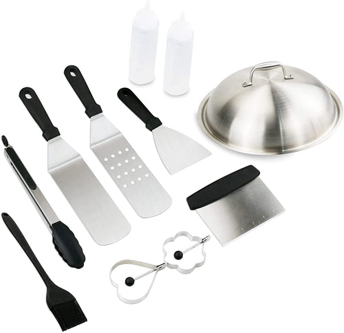 Flat Top Griddle Accessories Kit, 11 Piece Grilling Tool Set