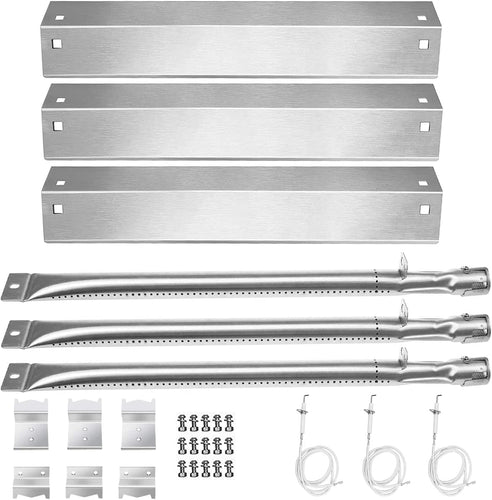 Repair Parts Kit fits King Griller 3008 Model, Stainless Steel Grill Burners + Heat Plates Kit