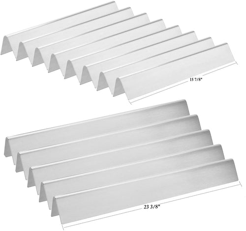 23-3/8" x5, 15-7/8"x8,7538 65901Stainless Steel Heat Plate for Weber Genesis I - IV&1000-5000,Genesis Platinum I & II with Side Control Panel,13pack