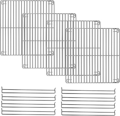 Cooking Grate and Rack Support Kit for Masterbuilt 30 Inch  Propane Smokers , 4pcs 13.3" x 13.6" Smoking Racks