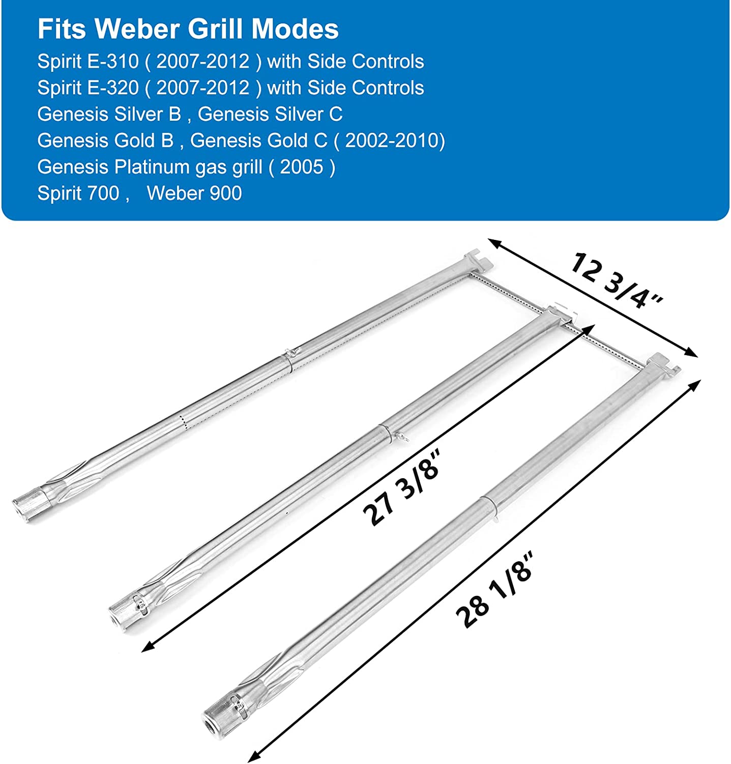 7508 Grill Burner Tube for Weber Genesis Silver B/C Gold B/C