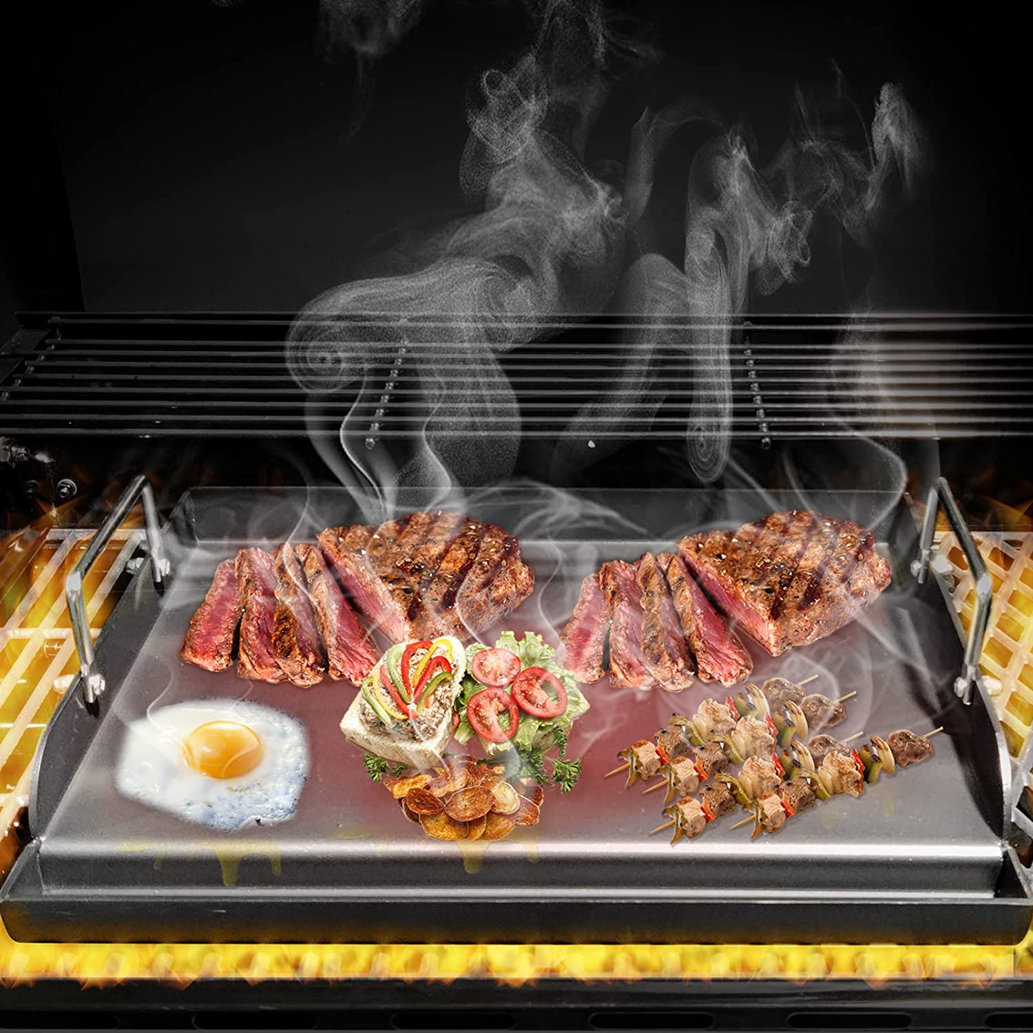 Nonstick Coating Cooking Griddle for Gas Grill, 25
