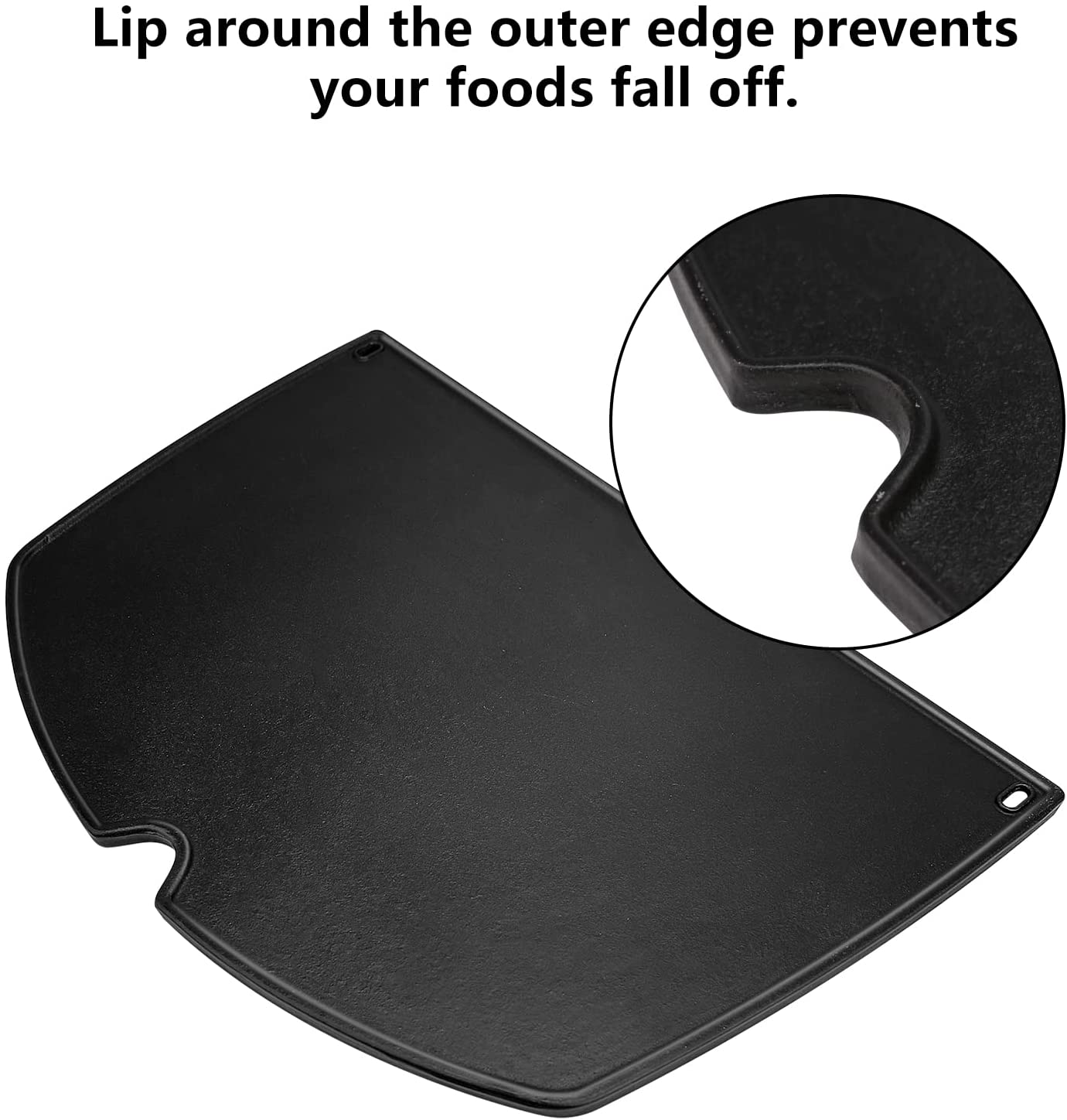 Weber Barbecue Onlyfire Ghisa Griglia Per Weber Q300, Q320, Q3000, Q3100, Q3200 Grill A Gas,BBQ Grid Grill Ricambi Barbecue Gas Ghisa Accessori Per Weber 7646 Griglia,Set Di 2 Griglie Ghisa Con Clip