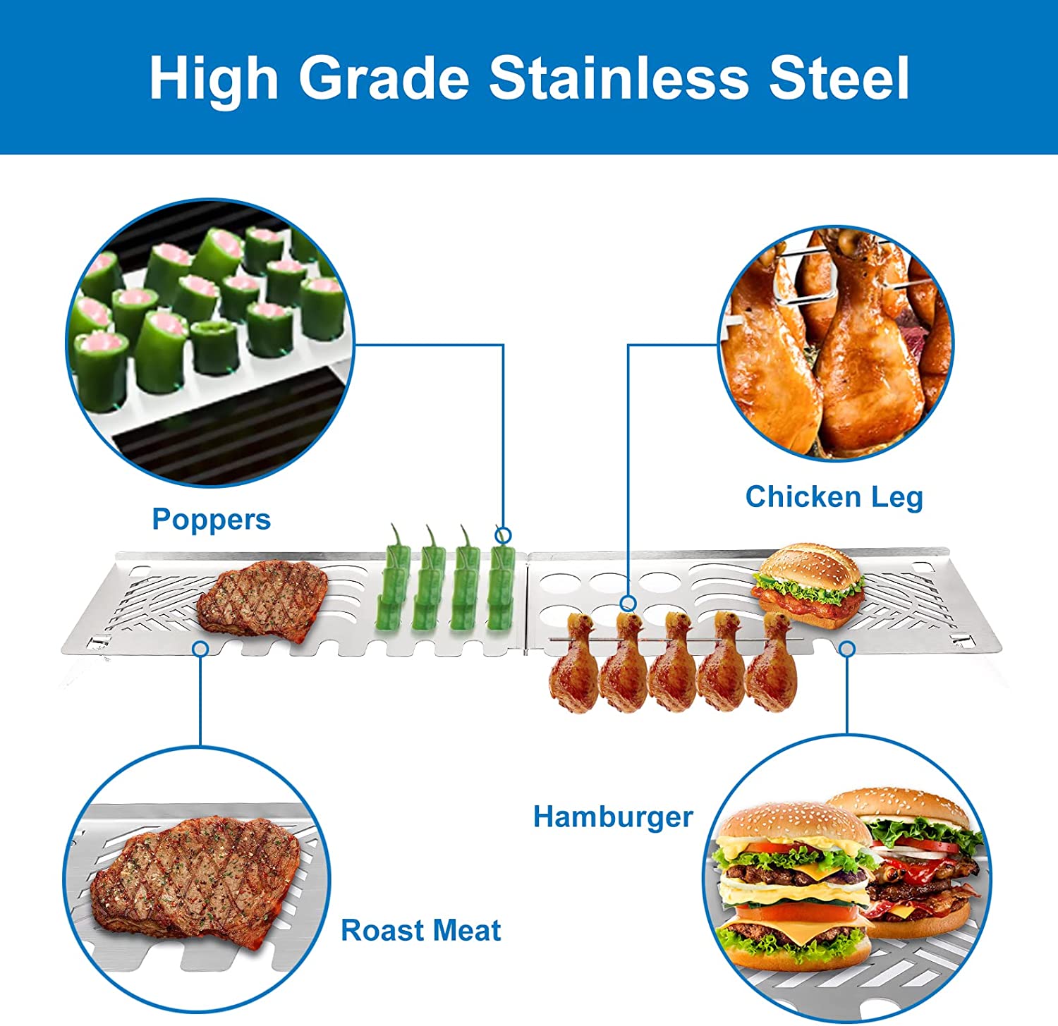 Meat Rack Grate Warming Rack Grates for BlackStone 36 inch Flat Top Gas Grill Griddles ...