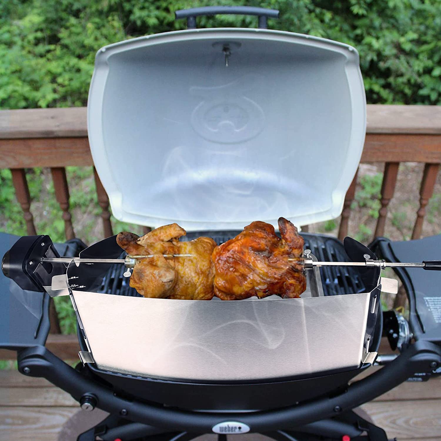 Griglie In Acciaio Inox Per Barbecue Weber Q2000, Q2200, Q2400 - Set Da 2 Pezzi | Antiaderente E Durevoli - Foto 8