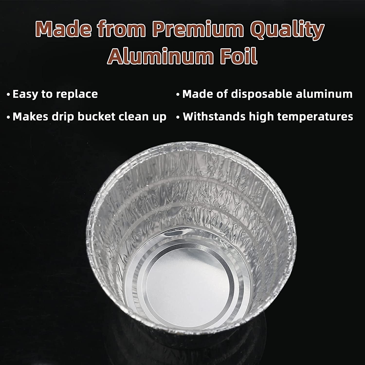  Smoker Bucket Drip Foil Liner Tray for Catching Grease,  Compatible with Traeger, Oklahoma Joe, Behrens, Pitboss, Green Mountain, Pit  Boss & Other Grill Bucket Accessories for Pro Pellet Oklahoma 