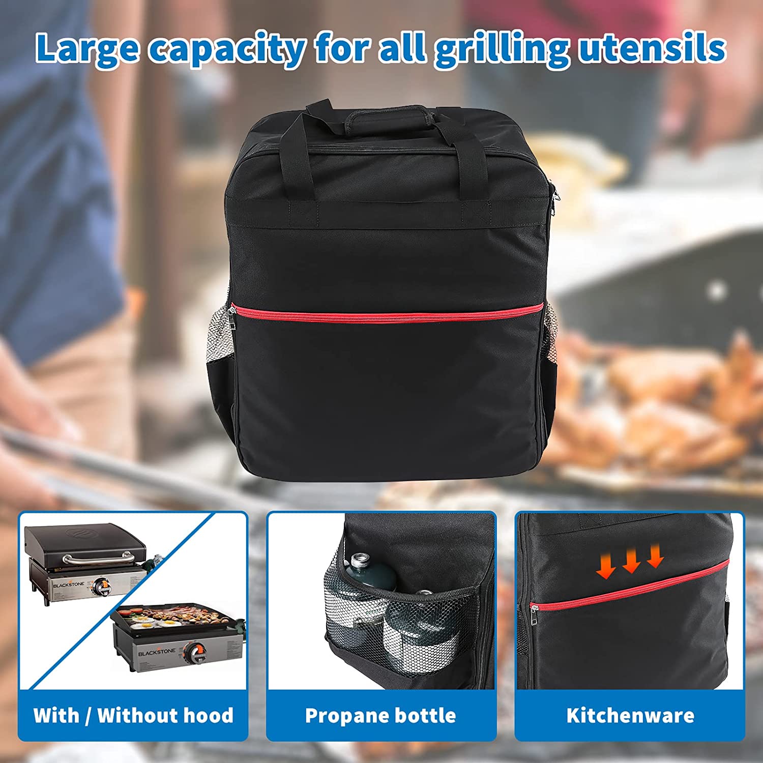 Blackstone Heavy Duty 17 Tabletop Griddle Carry Bag with Shoulder Strap