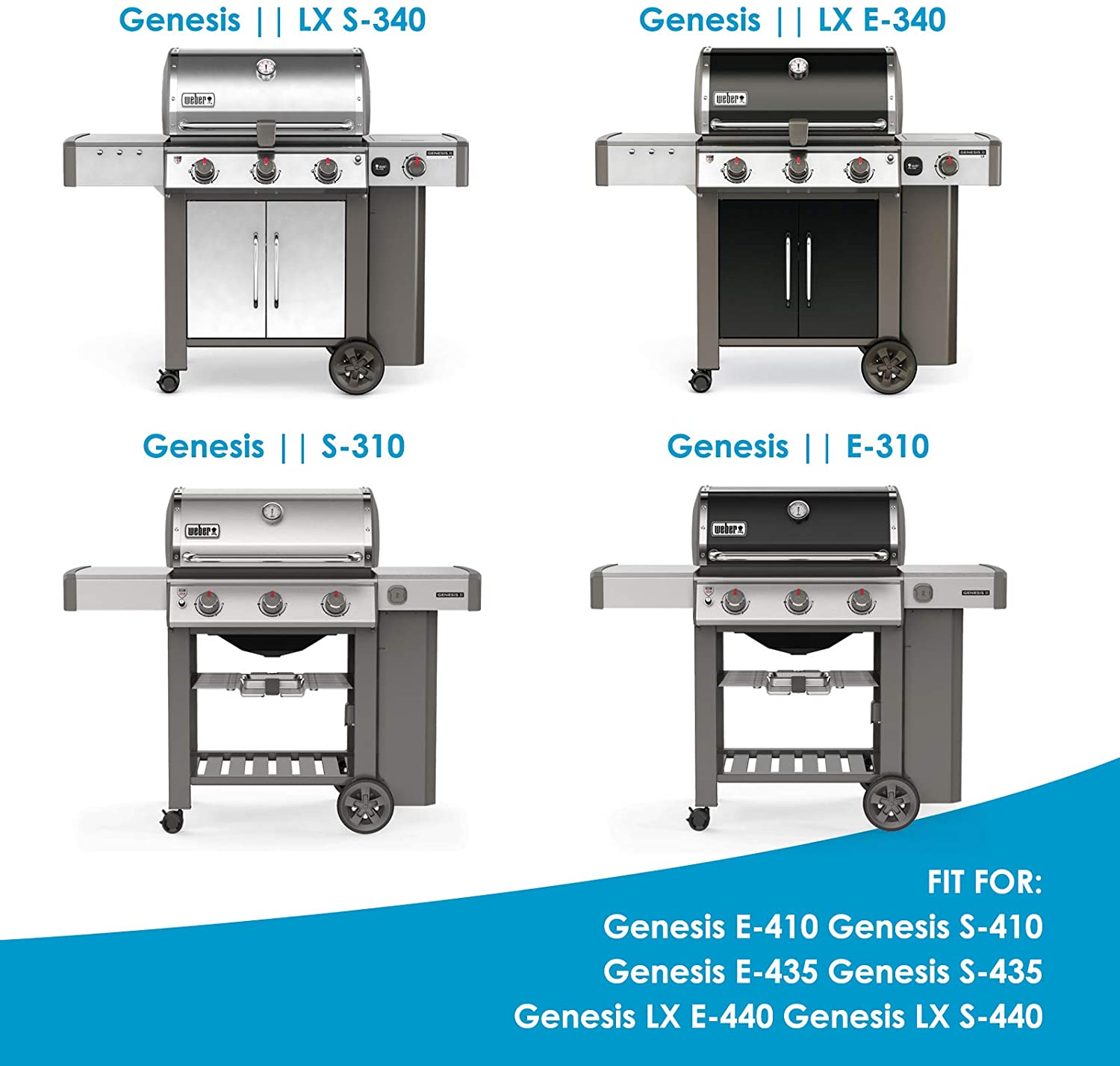 18 3/4'' Grill Grates 66095 fits Weber Genesis II, Genesis II LX 300 S – GrillPartsReplacement - Online Retailer