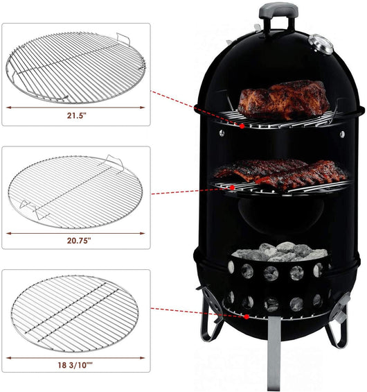 Grill Grates Kit for Weber 22'' Performer, Smokey Mountain