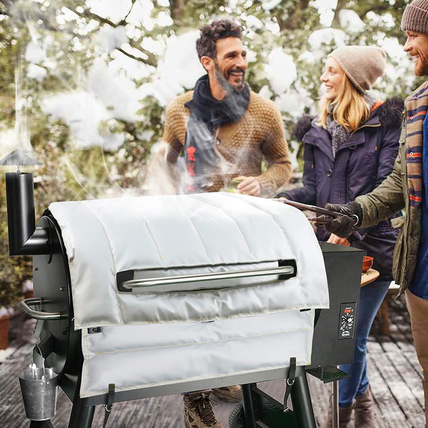 Thermal Insulated Blanket Winter Cover fits Traeger Pro 34, Elite