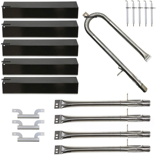 BBQ Part Kit for Brinkmann 810-3660-0, 810-3660-F etc, Burner, Carryover Tube, Heat Shield Plate, Igniters