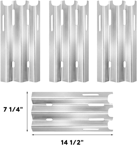 Grill Heat Plates for Great Outdoors Pinnacle TG475-2 TG475-2 Grills, 4Pcs Parts Kit 14 1/2" x 7 1/4"