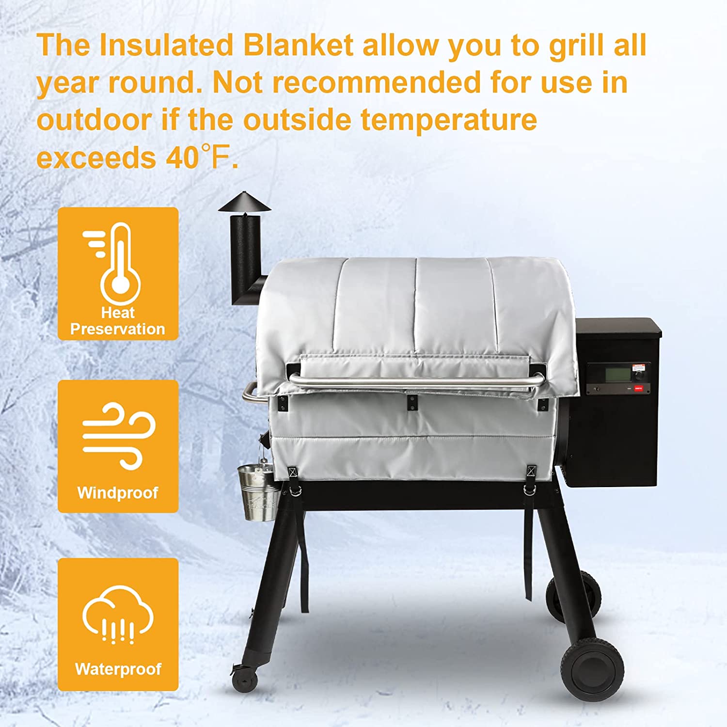 Bbq Butler Traeger Insulated Cover Bbq Butler Smoker Insulation Blanket For Traeger Pro 575 Traeger