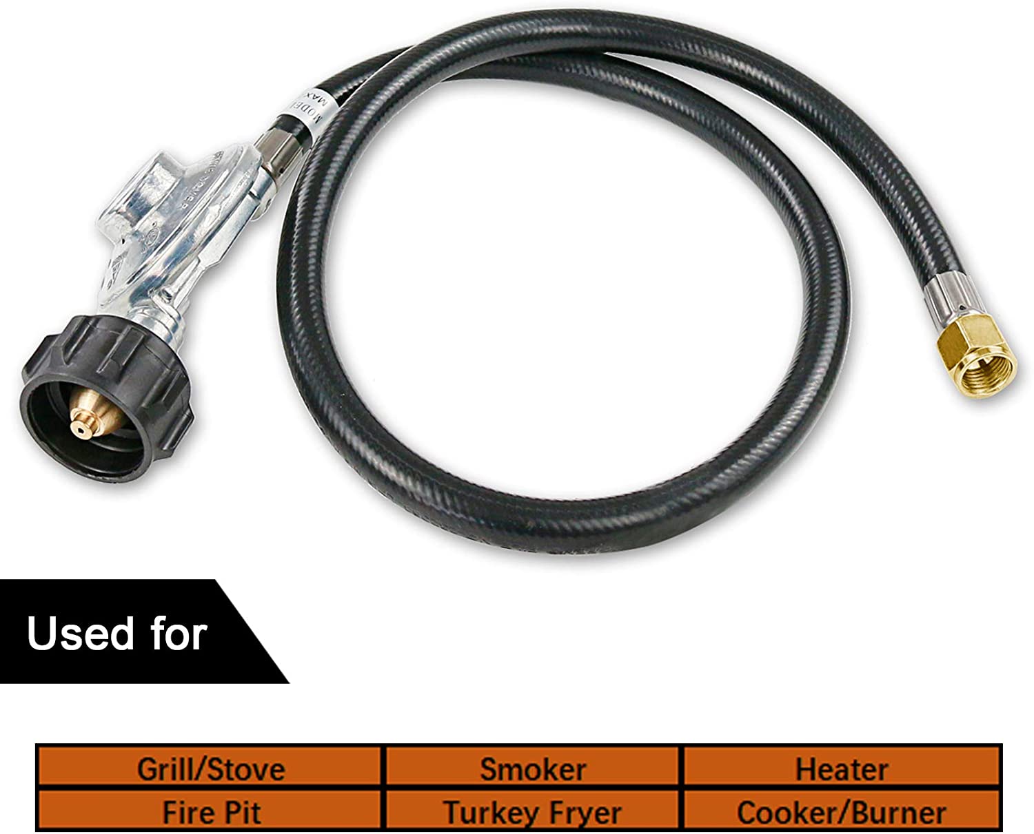 FENRIR Gas One 2106 3 Feet Propane Regulator and Hose Universal QCC1 Grill Replacement FENRIR Gas One 2106 3 Feet Propane Regulator and Hose Universal QCC1 Grill Replacement