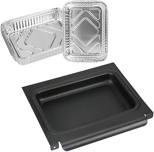 Grease Catch Drip Pan for Weber Spirit & Spirit II E-210, E-310, S-210, S-310 Series Gas Grills, Replacement Parts Weber 67047, with 6415 Aluminum Liner Kit