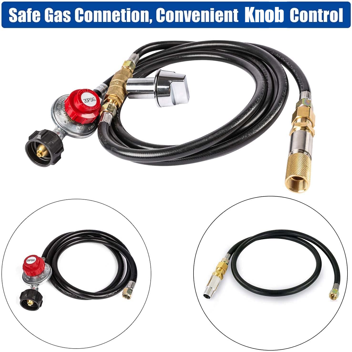 Skyflame 19" Stainless Steel Fire Pit Burner Kit - CSA Certified Propane Drop-in With Electronic Ignition