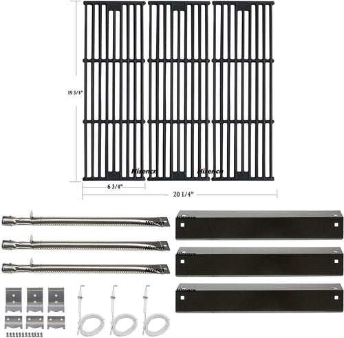 Repair Kit Fits Char-Griller 3000, 3001, 3008, 3030, 5050, 5072, 5252, 5650 Grill Models, Burner, Heat Plate, Cooking Grid Grates