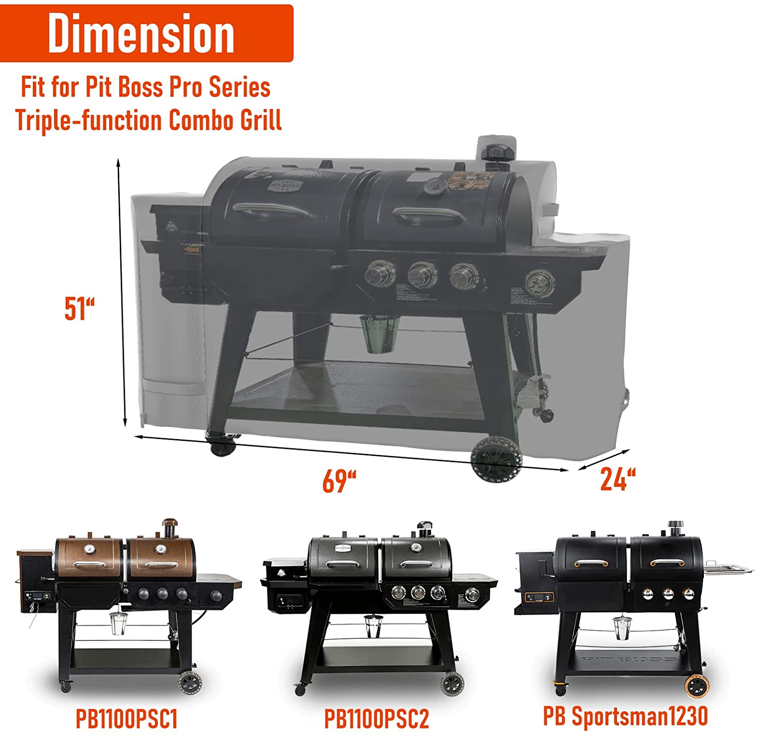 Pit Boss 1100 Pro Series Pit Boss Pro Series 1100-sq In Black