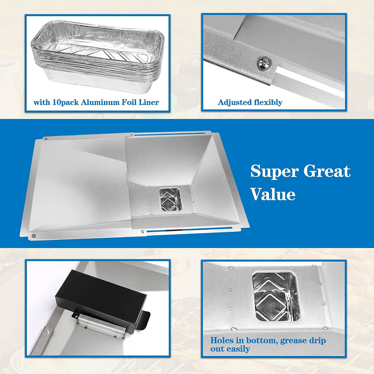 thumbnail image 2 of Outdoor Bazaar Replacement Grease Tray Set – Fits Nexgrill, Dyna-Glo, Kenmore Gas Grills 2 of 3
