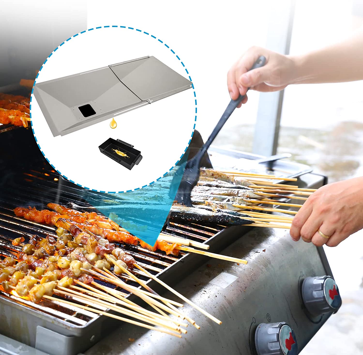 Grease Tray Catch Pan Kit for Dyna-Glo Grill 3-5 Burner Gas Grills, Ad ...