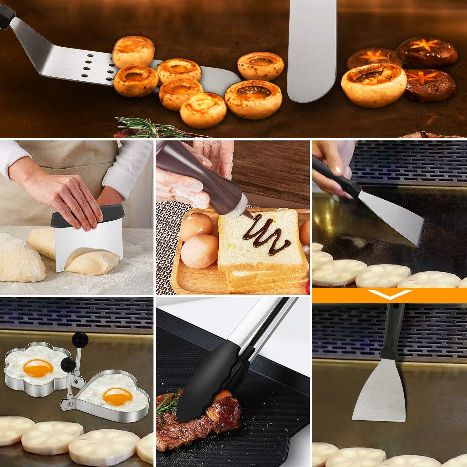 Royal Gourmet Plastic 17.7-in Griddle Scraper in the Grill Brushes