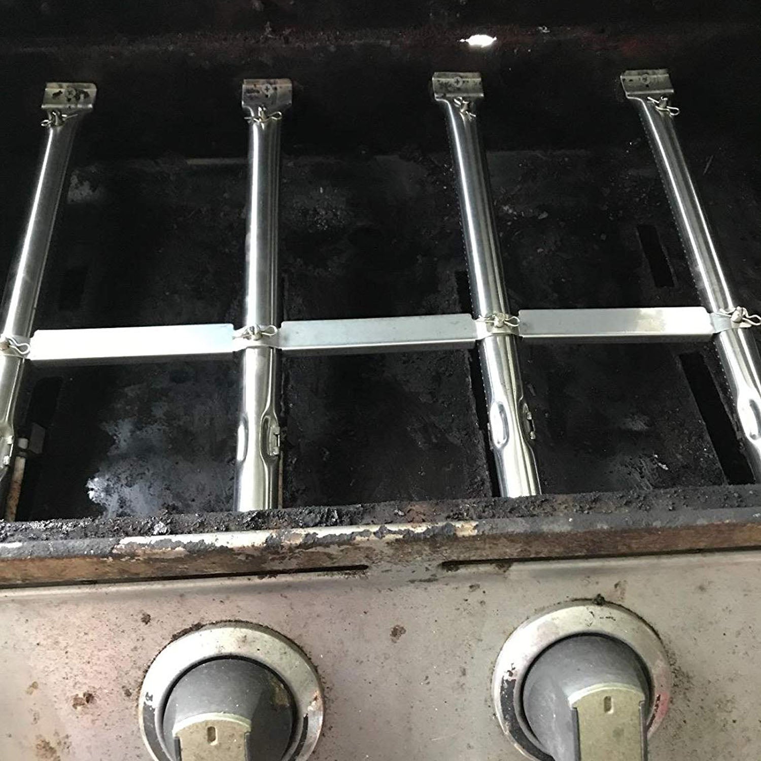 thumbnail image 2 of Char-Broil Replacement Grill Heat Plates & Burners – Fits Charbroil Classic 3/4 Burner & Dyna-Glo DGA480SSN-D – Stainless Steel 2 of 4