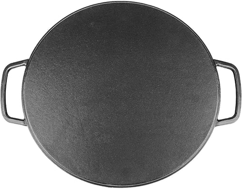 14'' Cast Iron Baking Pan with Handles, Universal fits