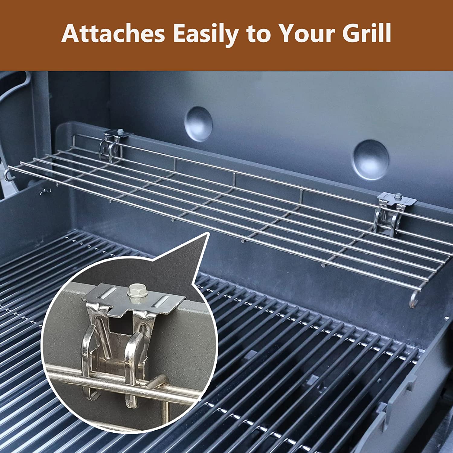 Weber Genesis Rib Rack Warming Rack for Weber Genesis II 3 Burner Gas Grills, Weber 66044 ...